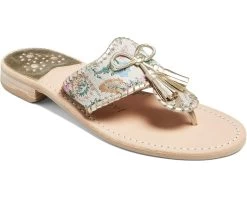 Jack Rogers Jacks Brocade Flat Tassel Bow Sandal